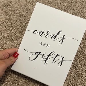 Wedding Cards and Gifts Tabletop sign